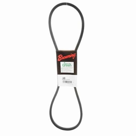 Zoro Select A49 Classical V-Belt, 51.2 in Outside Length, 1/2 in Top Width, 1 Ribs 42W394