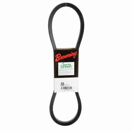 Zoro Select B36 Classical V-Belt, 39 in Outside Length, 21/32 in Top Width, 1 Ribs 42W404