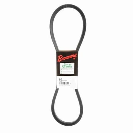 Zoro Select B42 Classical V-Belt, 45 in Outside Length, 21/32 in Top Width, 1 Ribs 42W408