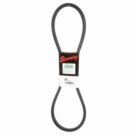 Zoro Select B49 Classical V-Belt, 52 in Outside Length, 21/32 in Top Width, 1 Ribs 42W412