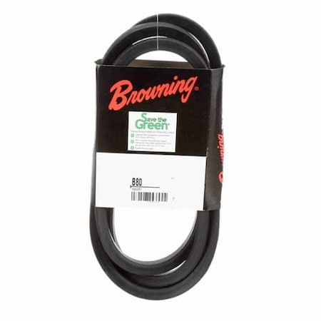 Zoro Select B80 Classical V-Belt, 83 in Outside Length, 21/32 in Top Width 51EU32