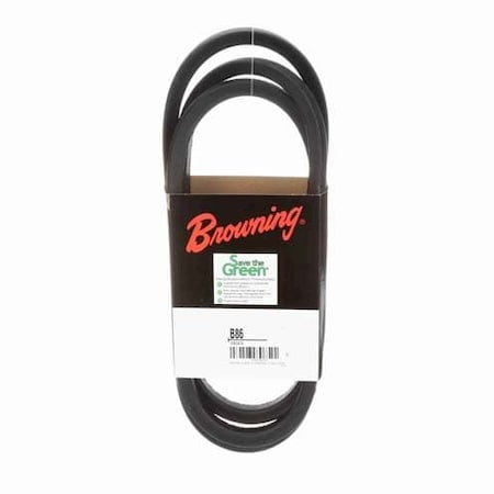 Zoro Select V-Belt, MasterDrive Classical, B86, B, Rubber, 89 in, 21/32 in Top Width 56YU20