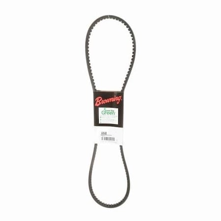 Zoro Select AX48 Cogged, Classical V-Belt, 50.2 in Outside Length, 1/2 in Top Width, 5/16 in Thickness, 1 Ribs 46U041