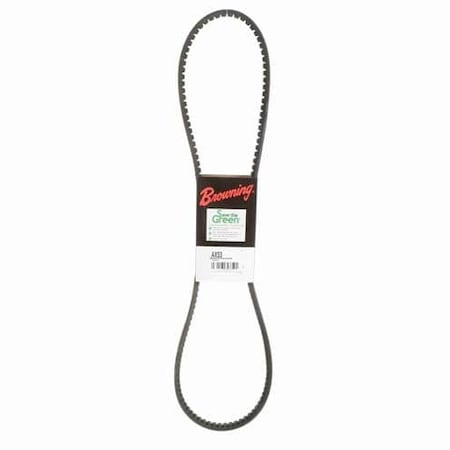 Zoro Select AX53 Cogged, Classical V-Belt, 54.3 in Outside Length, 1/2 in Top Width, 1 Ribs 46U046