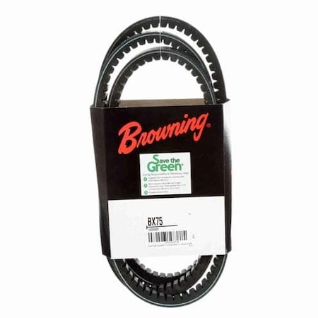 Zoro Select BX75 Cogged, Classical V-Belt, 78 in Outside