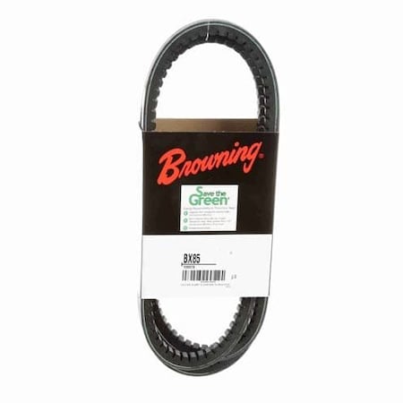 Zoro Select BX85 Cogged, Classical V-Belt, 88 in Outside Length, 21/32 in Top Width, 1 Ribs 46U075