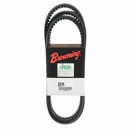 Zoro Select BX96 Cogged, Classical V-Belt, 99 in Outside Length, 21/32 in Top Width 51EU45