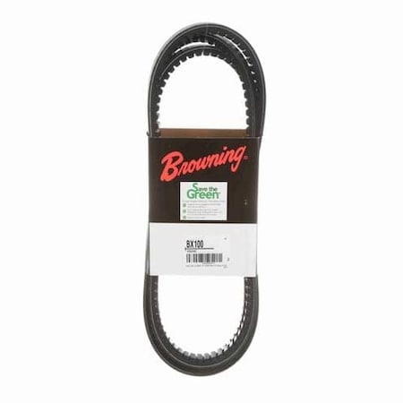 Zoro Select BX100 Cogged, Classical V-Belt, 103 in Outside Length, 21/32 in Top Width 51EU39