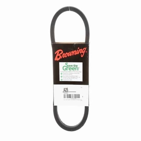 Zoro Select A25 Classical V-Belt, 27 in Outside Length, 1/2 in Top Width 51ET98