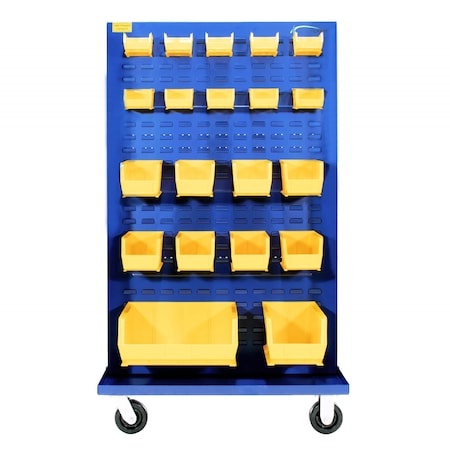 Valley Craft A-Frame Cart, 36"W, w/2 Louver Panels, Bl F89552B