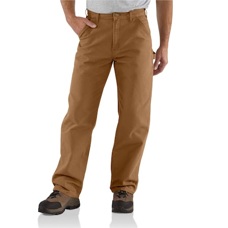 Carhartt Men's Cotton Utility Work Pant - Loose Fit Washed Duck, 32/32 B11-BRN