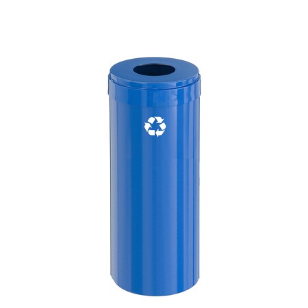 Glaro 12 gal Round Recycling Bin, Blue B-1232BL-BL-B1