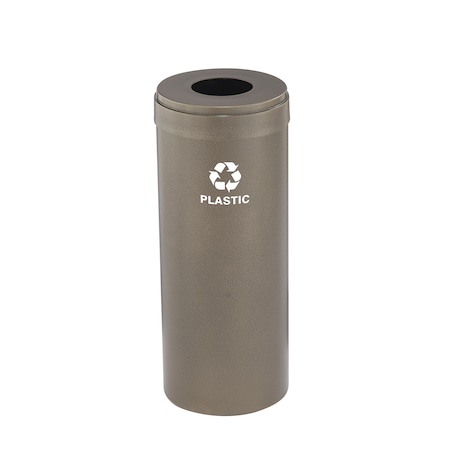 Glaro 15 gal Round Recycling Bin, Bronze Vein B-1242BV-BV-B7