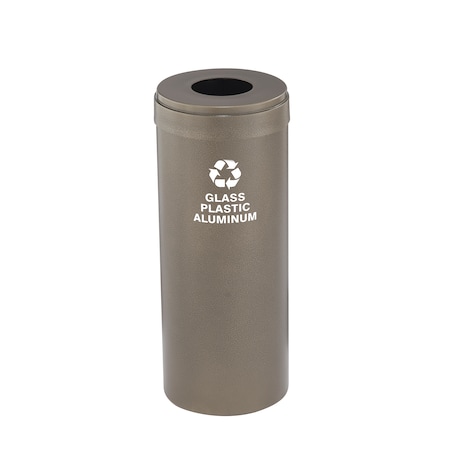 Glaro 15 gal Round Recycling Bin, Bronze Vein B-1242BV-BV-B9