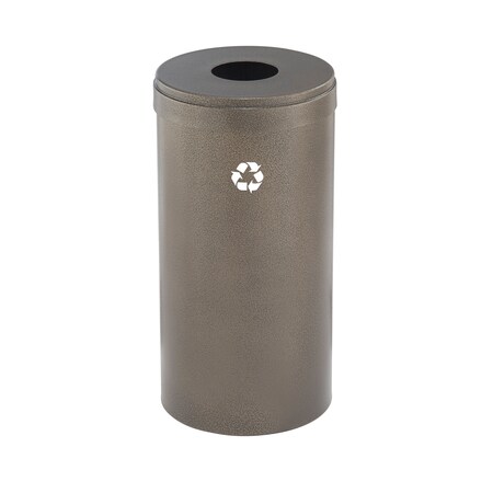 Glaro 16 gal Round Recycling Bin, Bronze Vein B-1532BV-BV-B1