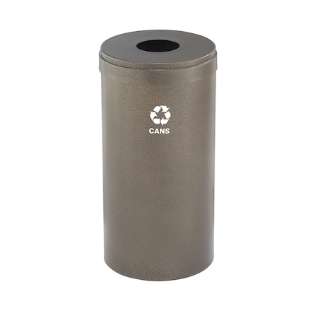 Glaro 16 gal Round Recycling Bin, Bronze Vein B-1532BV-BV-B4