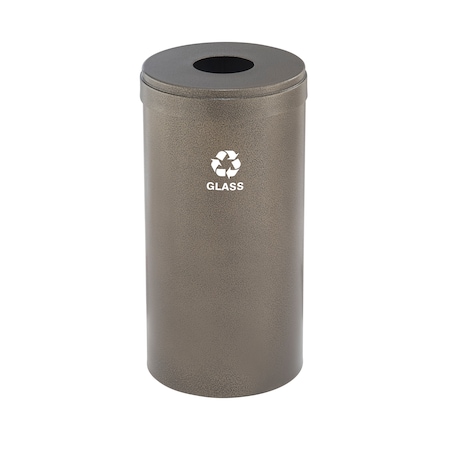 Glaro 16 gal Round Recycling Bin, Bronze Vein B-1532BV-BV-B8