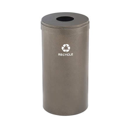 Glaro 23 gal Round Recycling Bin, Bronze Vein B-1542BV-BV-B5