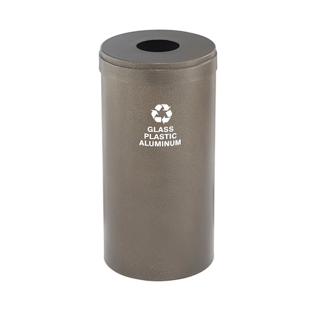 Glaro 23 gal Round Recycling Bin, Bronze Vein B-1542BV-BV-B9