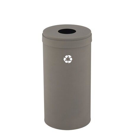 Glaro 23 gal Round Recycling Bin, Nickel B-1542NK-NK-B1