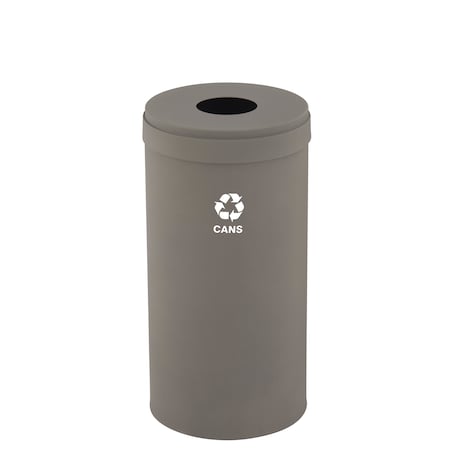 Glaro 23 gal Round Recycling Bin, Nickel B-1542NK-NK-B4