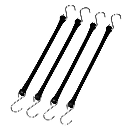 The Perfect Bungee Heavy Duty Strap 18", Black B18BK4PK