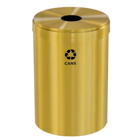 Glaro 33 gal Round Recycling Bin, Satin Brass B-2032BE-BE-B4