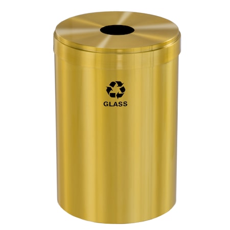 Glaro 33 gal Round Recycling Bin, Satin Brass B-2032BE-BE-B8