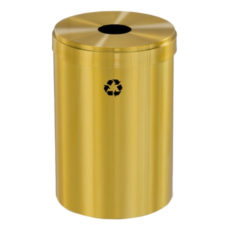 Glaro 41 gal Round Recycling Bin, Satin Brass B-2042BE-BE-B1