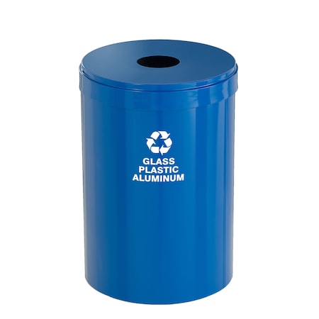 Glaro 41 gal Round Recycling Bin, Blue B-2042BL-BL-B9