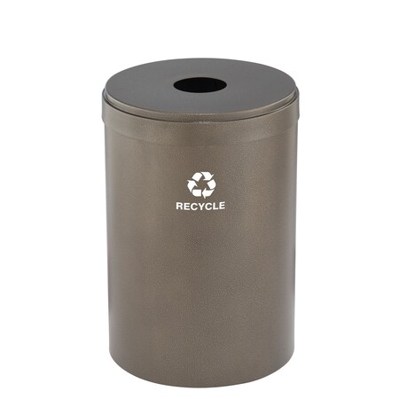 Glaro 41 gal Round Recycling Bin, Bronze Vein B-2042BV-BV-B5