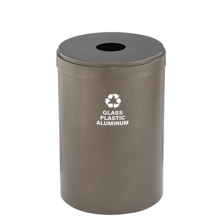 Glaro 41 gal Round Recycling Bin, Bronze Vein B-2042BV-BV-B9