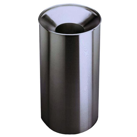 Bobrick Round Indoor Metal Can, Silver, Stainless Steel B2400