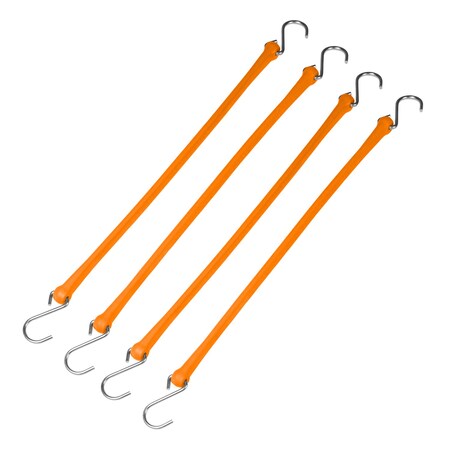 The Perfect Bungee Heavy Duty Strap 24", Safety Orange B24NG4PK