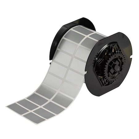 Brady Pre-Cut Label Stock Roll, Silver, Gloss B33-6-434