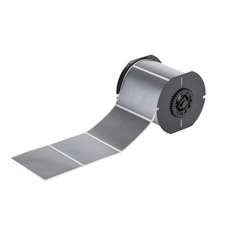 Brady Pre-Cut Label Stock Roll, Silver, Gloss B33-76-8591-SL