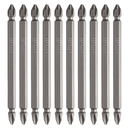 Vessel Double-Ended Bit 1/4" Hex B, +2x10, PK10 B43P2100E