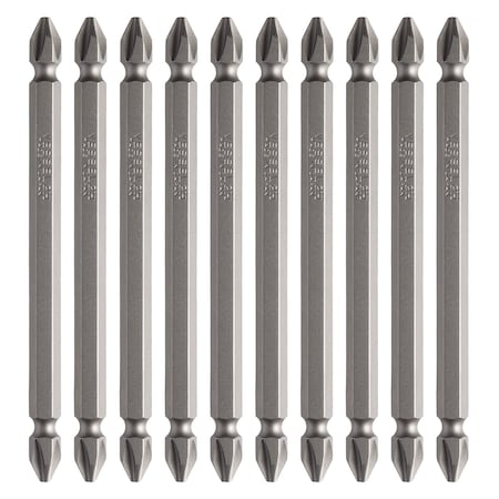 Vessel Double-Ended Bit 1/4" Hex B, +2Px1, PK10 B43PP2100H