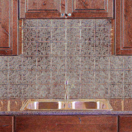 Fasade Fasade 18in x 24in Traditional 1 Bermuda Bronze Backsplash Panel 5pk PB5017