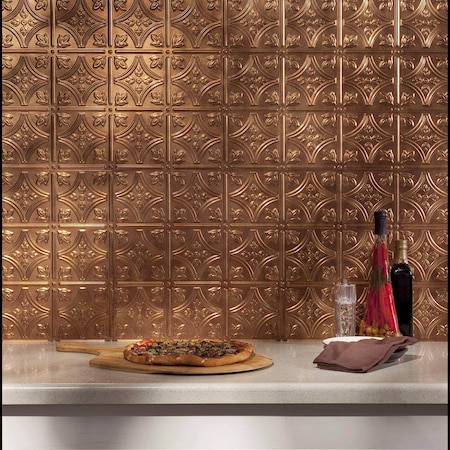 Fasade Fasade 18in x 24in Traditional 1 Antique Bronze Backsplash Panel 5pk PB5031