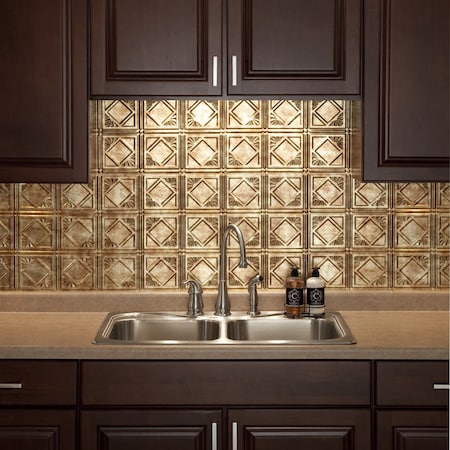Fasade Fasade 18in x 24in Traditional 4 Bermuda Bronze Backsplash Panel 5pk PB5117