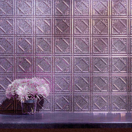 Fasade Fasade 18in x 24in Traditional 4 Galvanized Steel Backsplash Panel 5pk PB5130