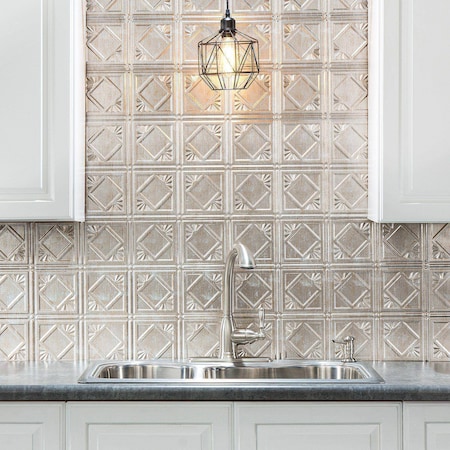 Fasade Fasade 18in x 24in Traditional 4 Vintage Metal Backsplash Panel 5pk PB5134