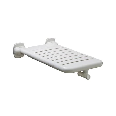 Bobrick B51811632 White Shower Furniture, 32" L, Seat : Polyamide 6 Nylon, Frame, Bracket: Steel, White B518116X32