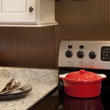 Fasade Fasade 18in x 24in Rib Argent Bronze Backsplash Panel 5pk PB5228