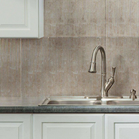 Fasade Backsplash Panel 18" x 24" Rib Vint, PK5 PB5234