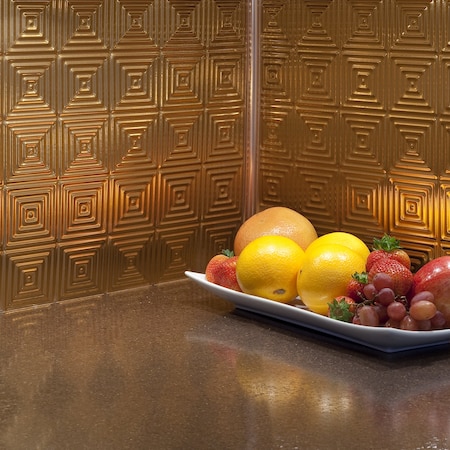 Fasade Fasade 18in x 24in Miniquattro Polished Copper Backsplash Panel 5pk PB5325