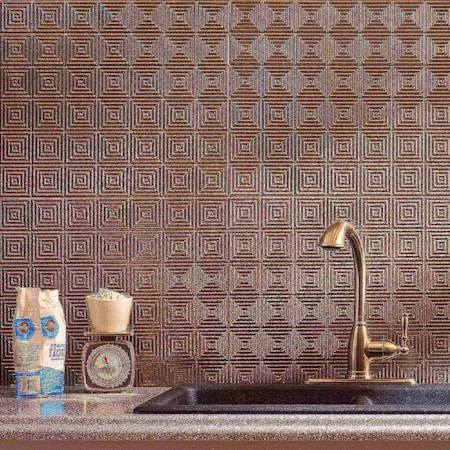 Fasade Fasade 18in x 24in Miniquattro Galvanized Steel Backsplash Panel 5pk PB5330