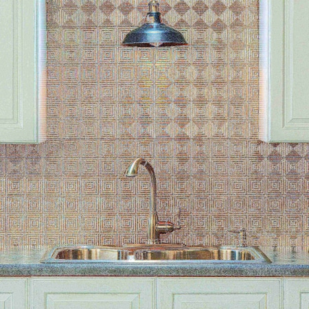 Fasade Fasade 18in x 24in Miniquattro Vintage Metal Backsplash Panel 5pk PB5334