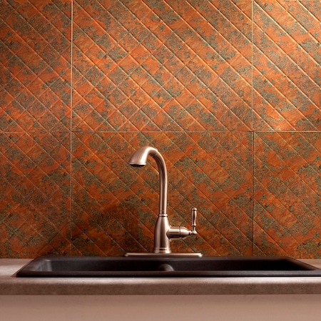 Fasade Fasade 18in x 24in Quilted Copper Fantasy Backsplash Panel 5pk PB5411
